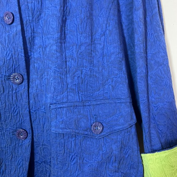 Coldwater Creek Contrasting Cuff Jacquard Jacket sz 18W New with tags. - Picture 6 of 8